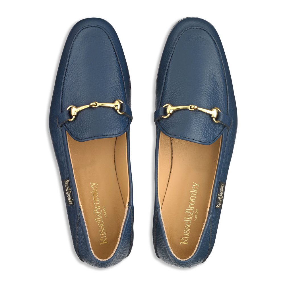 Russell And Bromley Snaffle Loafers Dame Marineblå | 562NCJBP