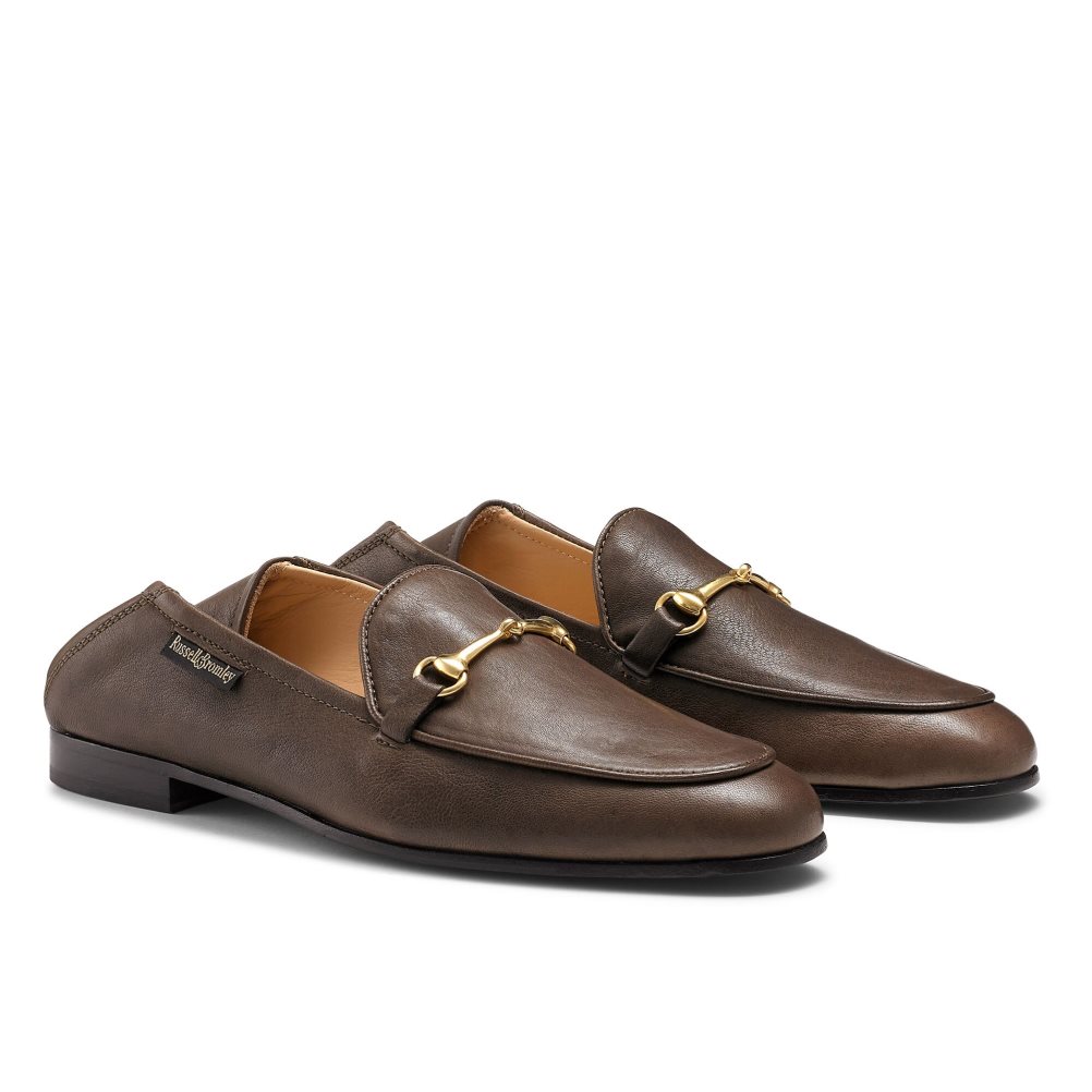 Russell And Bromley Snaffle Loafers Dame Mørke Brune | 649KQLTH