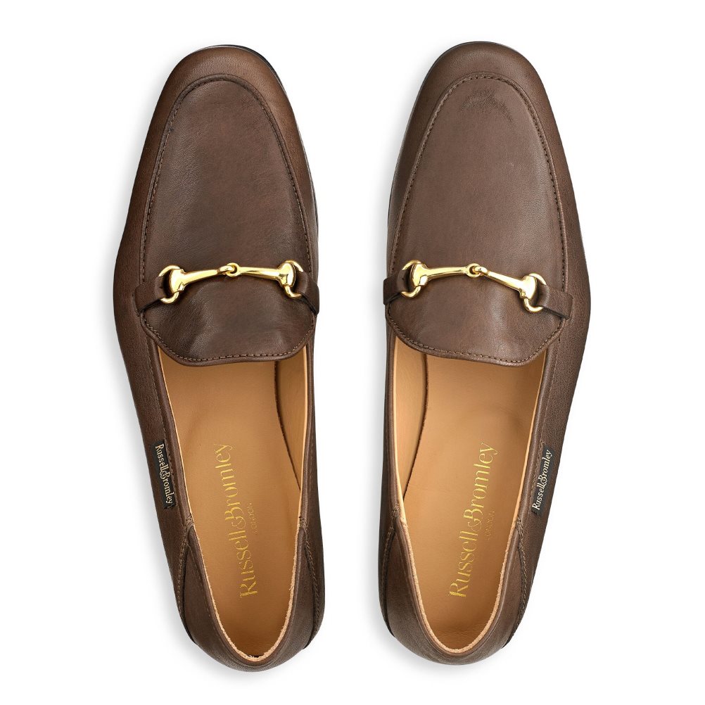 Russell And Bromley Snaffle Loafers Dame Mørke Brune | 649KQLTH