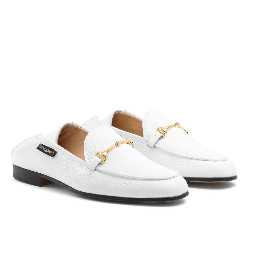 Russell And Bromley Snaffle Loafers Dame Hvite | 793SMTBP