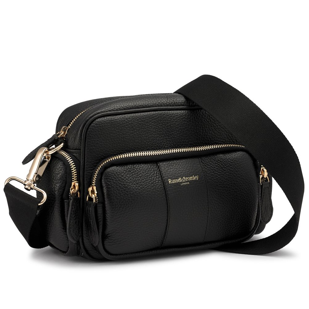 Russell And Bromley Snapshot Multi-pocket Crossbody Veske Dame Svarte | 412EKBHD