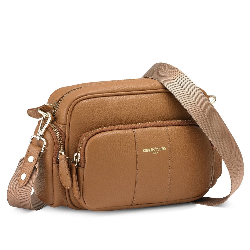 Russell And Bromley Snapshot Multi-pocket Crossbody Veske Dame Brune | 857BFSZI