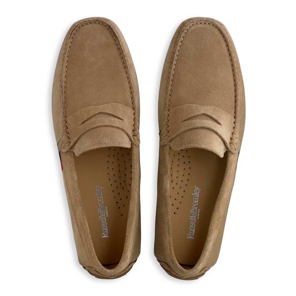 Russell And Bromley Soft Wear Driving Kjoler Sko Herre Brune | 132MZINA