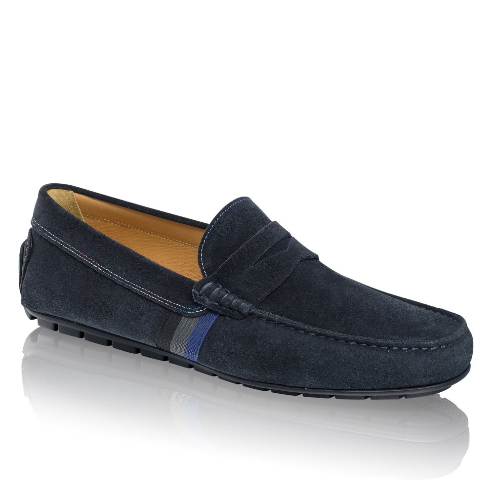 Russell And Bromley Soft Wear Driving Kjoler Sko Herre Marineblå | 576PWOUV