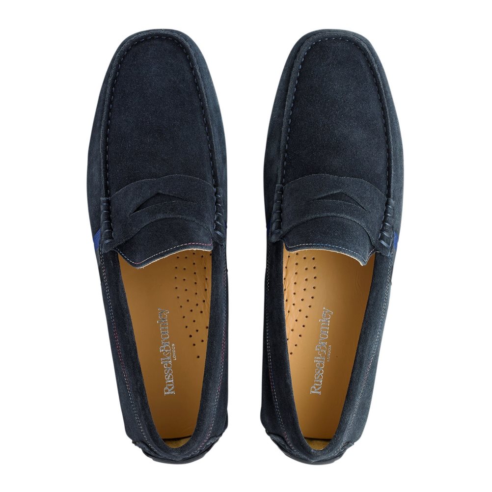 Russell And Bromley Soft Wear Driving Kjoler Sko Herre Marineblå | 576PWOUV