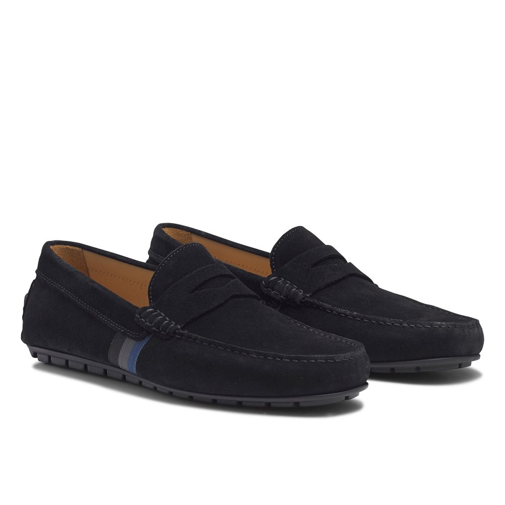 Russell And Bromley Soft Wear Driving Kjoler Sko Herre Svarte | 839XFSWI