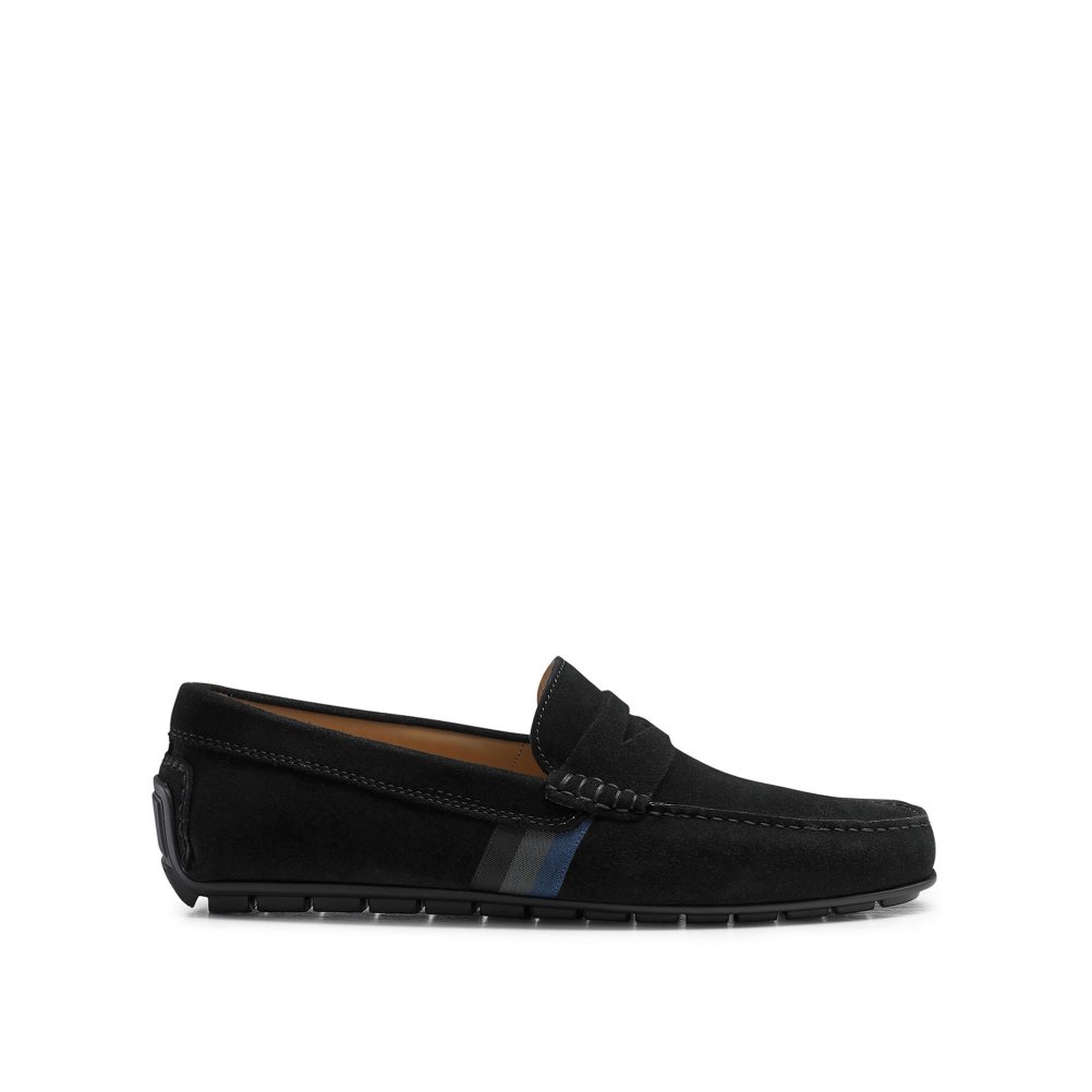 Russell And Bromley Soft Wear Driving Kjoler Sko Herre Svarte | 839XFSWI