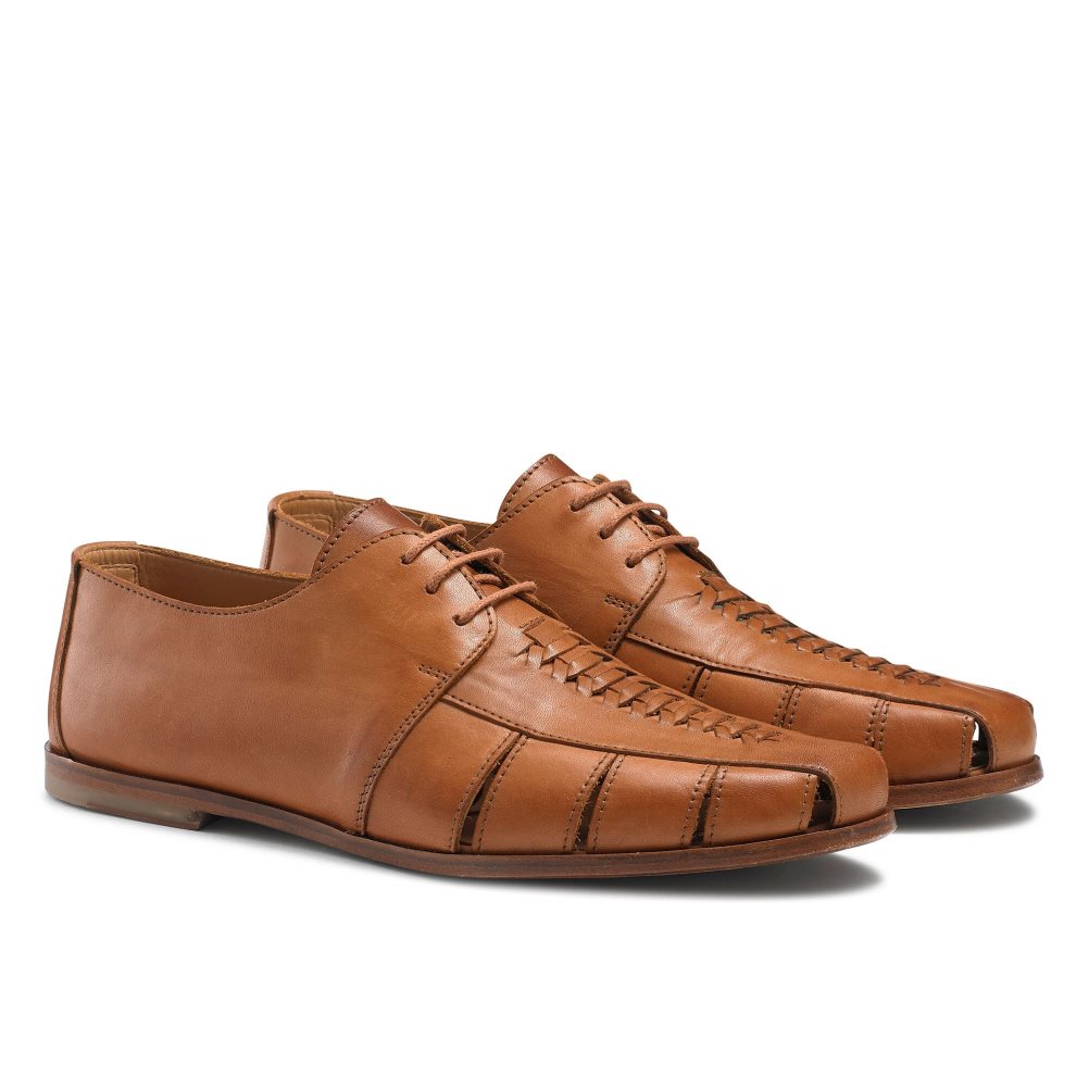 Russell And Bromley Southbound Weave Detail Derby Sko Herre Brune | 792KJSBA