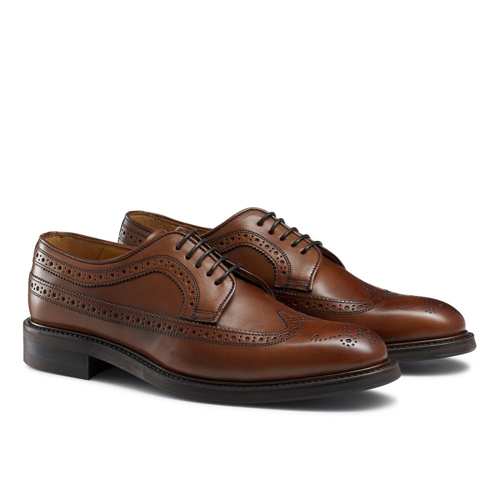 Russell And Bromley Southport Rubber Sole Derby Kjoler Sko Herre Mørke Brune | 461CRTMA