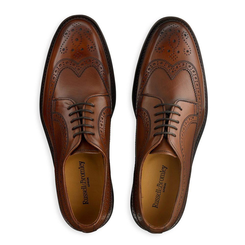 Russell And Bromley Southport Rubber Sole Derby Kjoler Sko Herre Mørke Brune | 461CRTMA