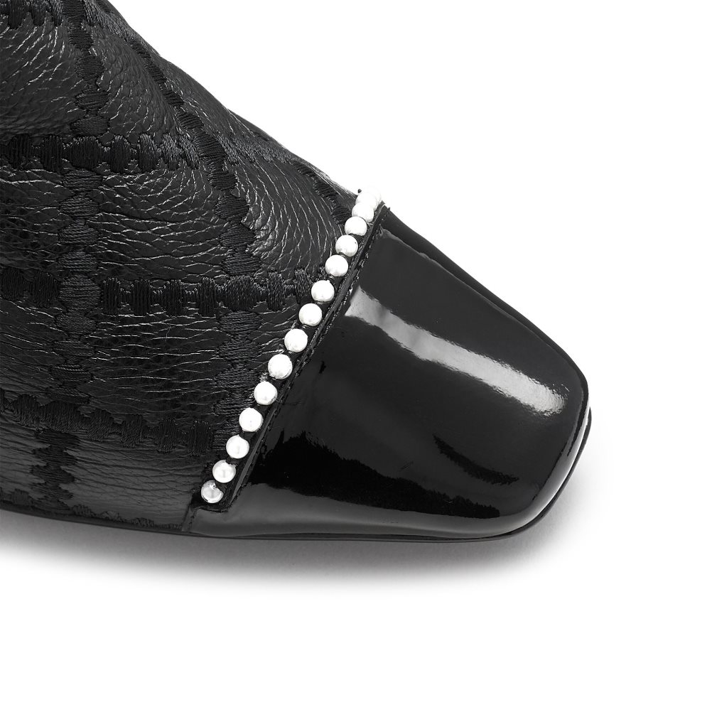 Russell And Bromley Stitch Pearl Tå Ankelstøvletter Dame Svarte | 798BLVEW