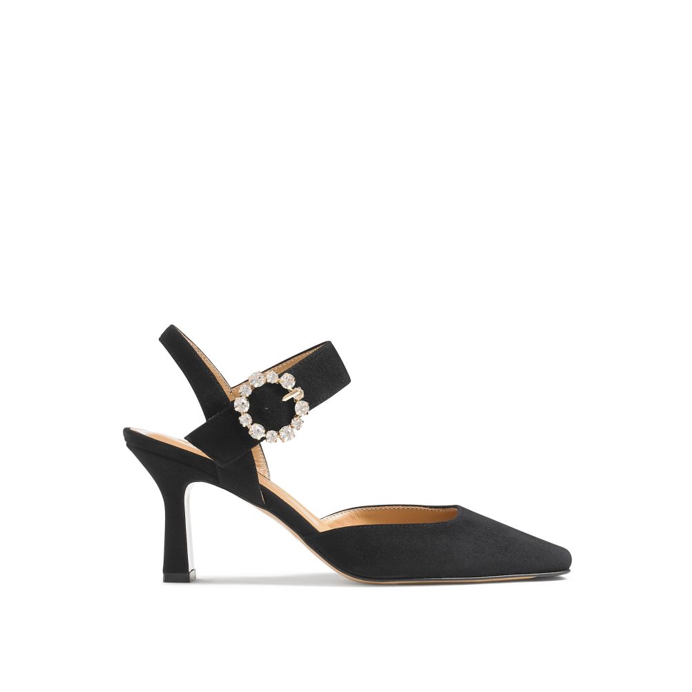 Russell And Bromley Strictly Embellished Court Høye Hæler Dame Svarte | 625MSQED