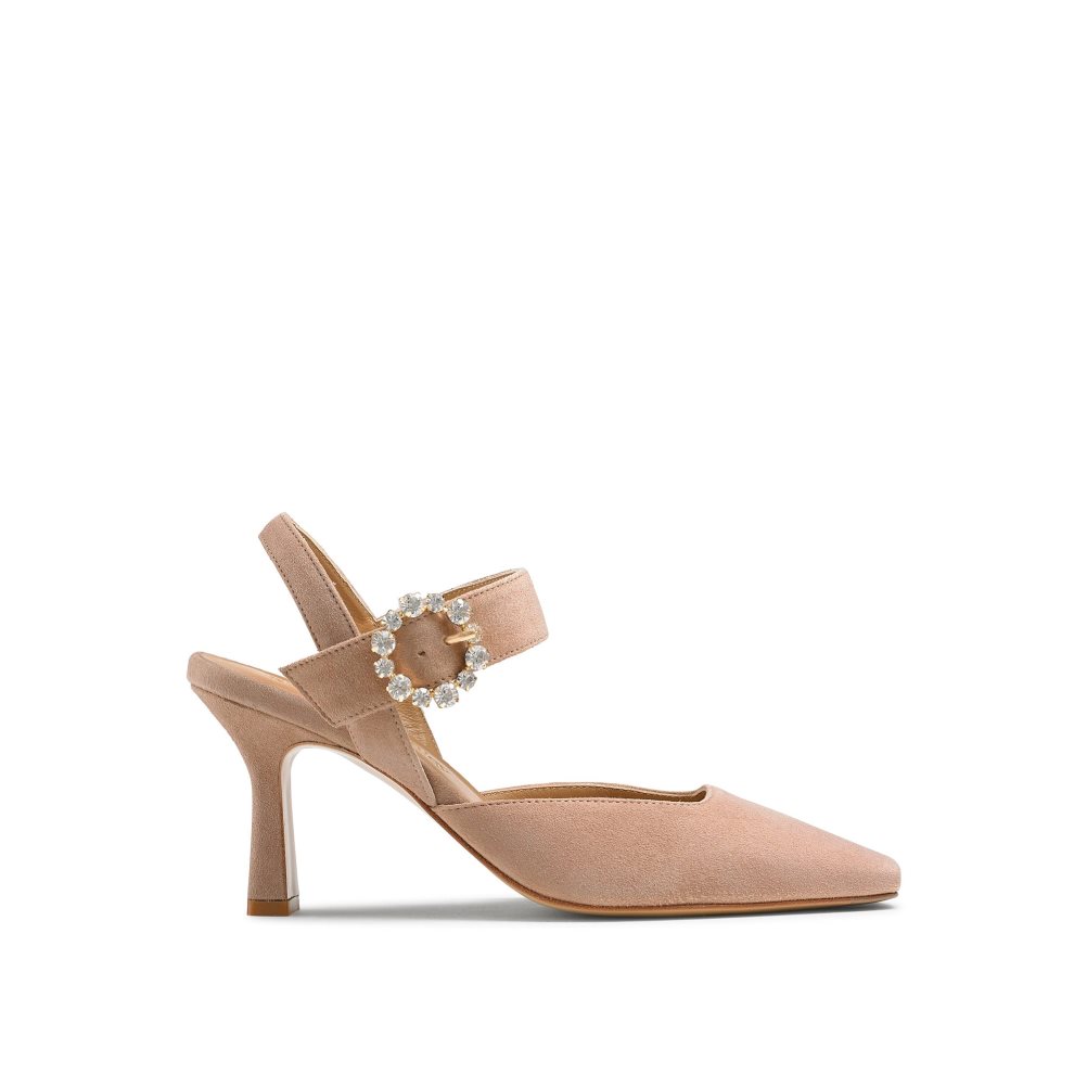 Russell And Bromley Strictly Embellished Court Høye Hæler Dame Rosa | 867ZQHTC