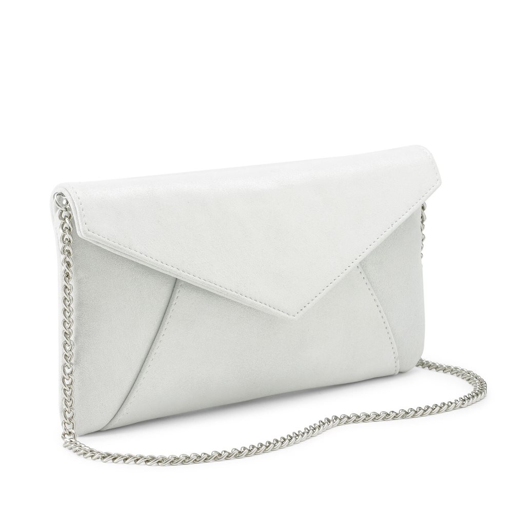 Russell And Bromley Topform Envelope Clutch Veske Dame Sølv | 462AOHBI