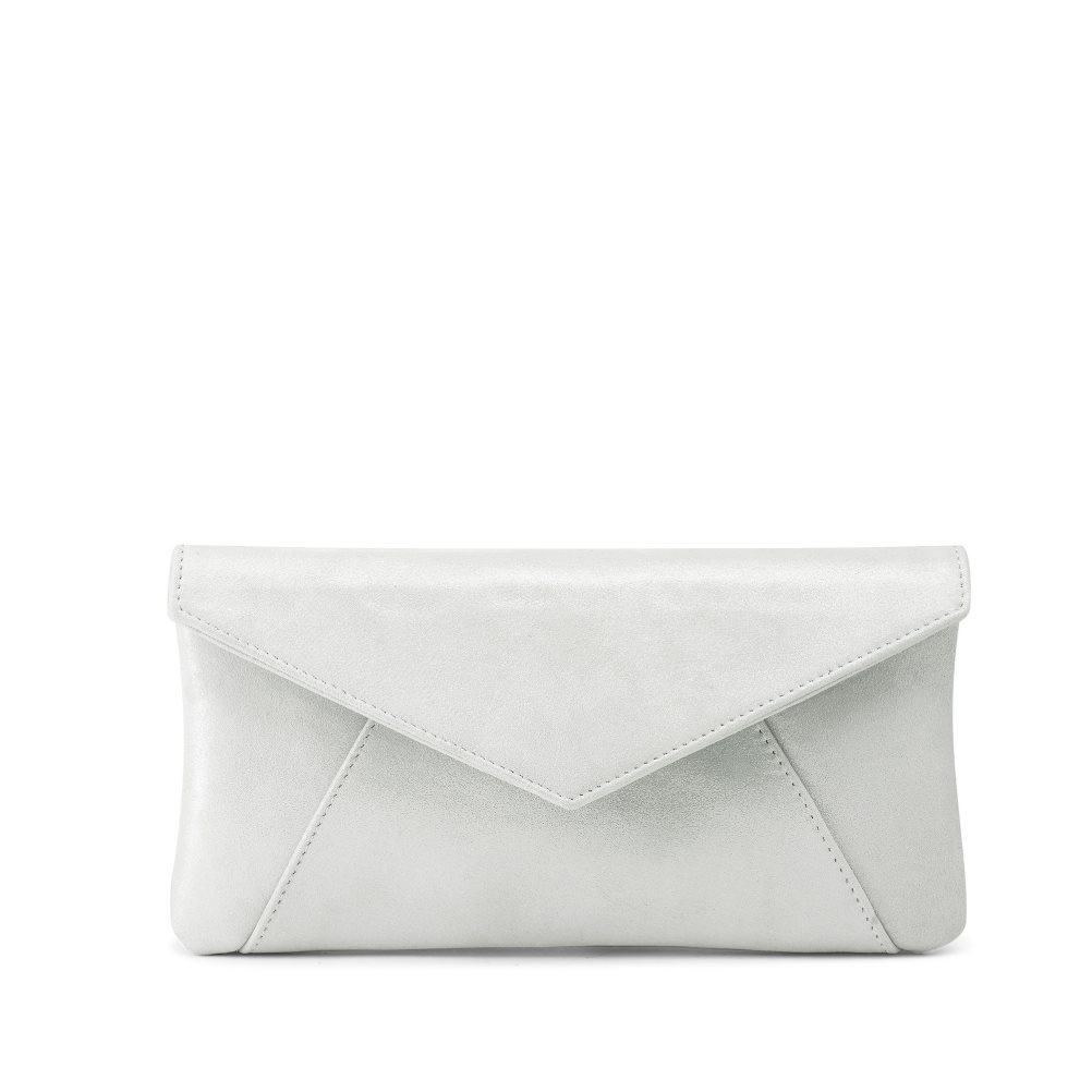 Russell And Bromley Topform Envelope Clutch Veske Dame Sølv | 462AOHBI