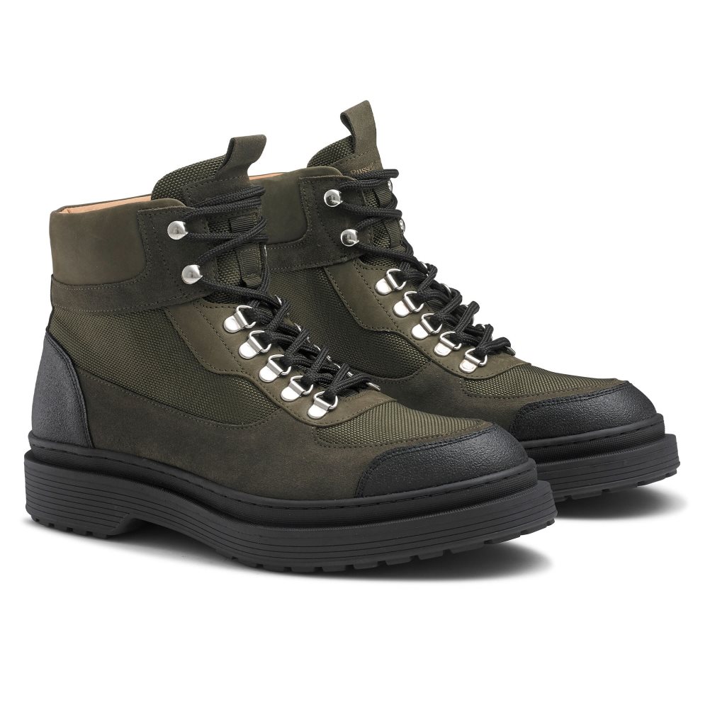 Russell And Bromley Trail Hiker Blonder Ankelstøvletter Herre Olivengrønne | 034TOFCM