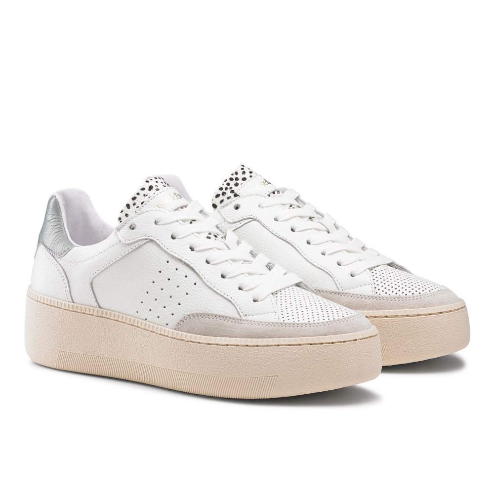 Russell And Bromley Whisper Low Top Joggesko Dame Hvite | 794CBNUF