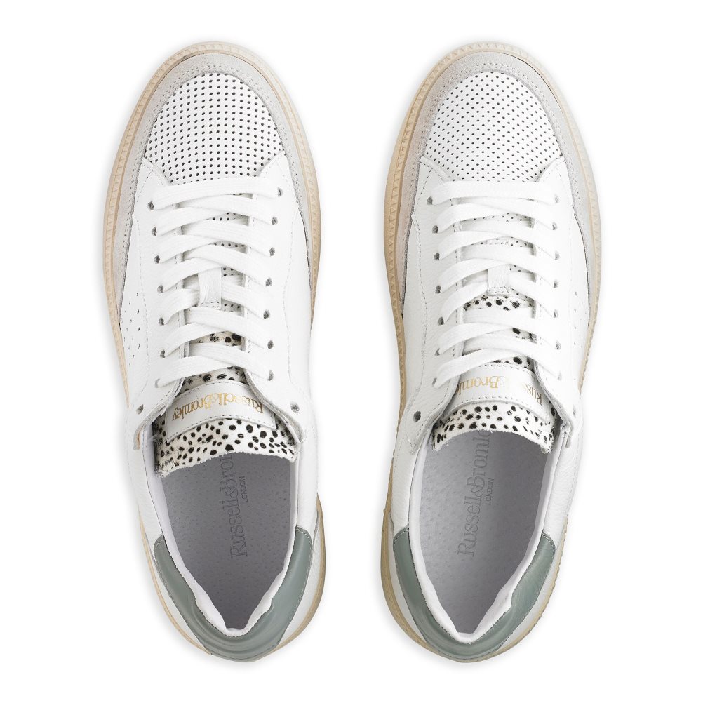 Russell And Bromley Whisper Low Top Joggesko Dame Hvite | 794CBNUF