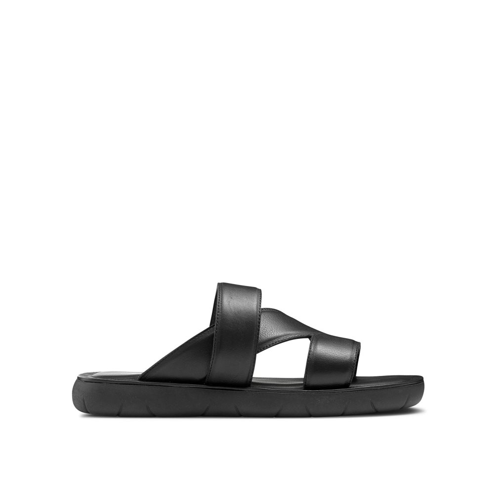 Russell And Bromley Zeus Slidesandaler Herre Svarte | 321CTONU