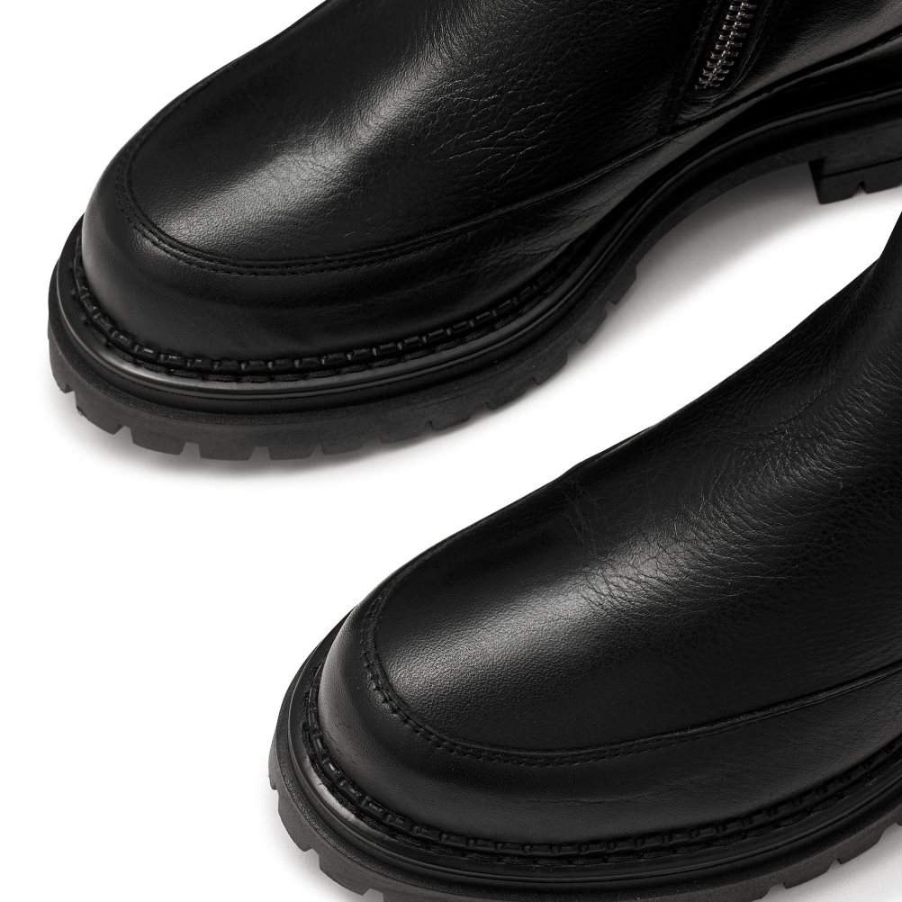 Russell And Bromley Zip It Double Zip Kampstøvler Dame Svarte | 278WEXMB