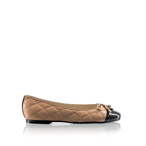 Russell And Bromley Charming Quilted Ballerinasko Dame Brune | 421PHYWM