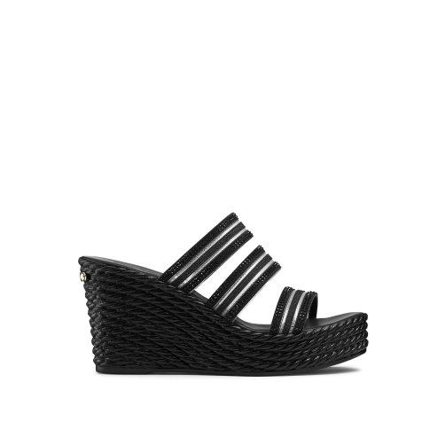 Russell And Bromley Cosmic Triple Reima Wedge Dame Svarte | 795AWETC