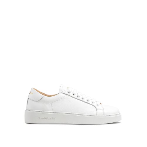 Russell And Bromley Gleam Low Top Blonder Up Platform Sko Dame Hvite | 846SMFZW