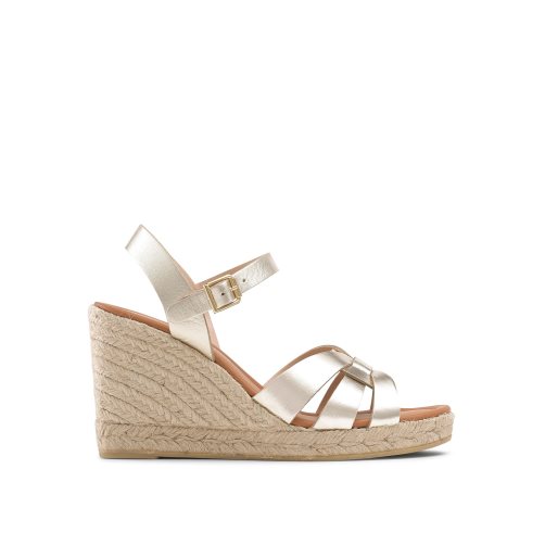 Russell And Bromley Headspin Woven Espadrille Wedge Dame Gull | 084KNBOL