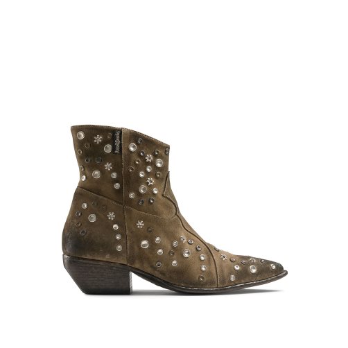 Russell And Bromley Howdy Embellished Western Ankelstøvletter Dame Brune | 516MCJBO