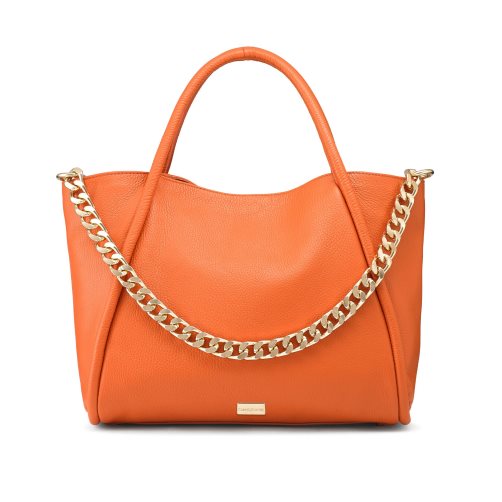 Russell And Bromley Icon Chain East/West Grab Tote Veske Dame Oransje | 174JDABG