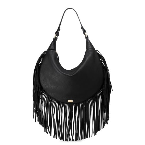 Russell And Bromley Indie Fringed Skulderveske Dame Svarte | 581XRHNW