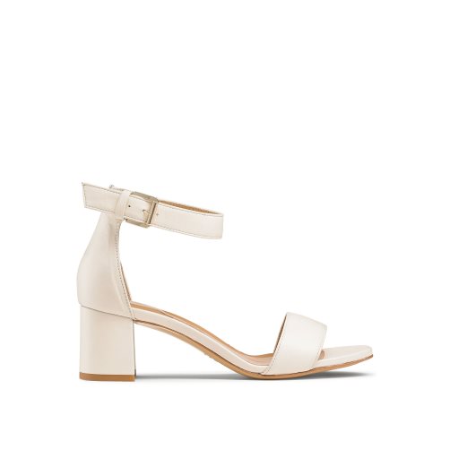 Russell And Bromley Ittakestwo Block Sandaler med Hæl Dame Pisket Krem | 149XKEJM