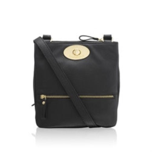 Russell And Bromley Lincoln Turnlock Crossbody Veske Dame Svarte | 813CEANV