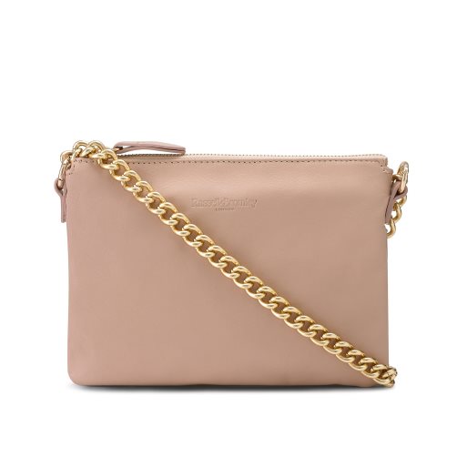 Russell And Bromley On Point Chain Zip Pouch Skulderveske Dame Beige | 042YKMJW