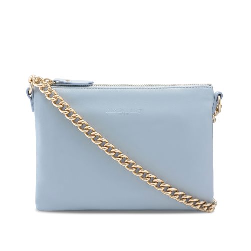 Russell And Bromley On Point Chain Zip Pouch Skulderveske Dame Lyse Blå | 639IPZFB