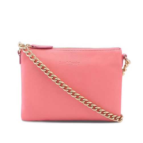 Russell And Bromley On Point Chain Zip Pouch Skulderveske Dame Rosa | 690DEQHU