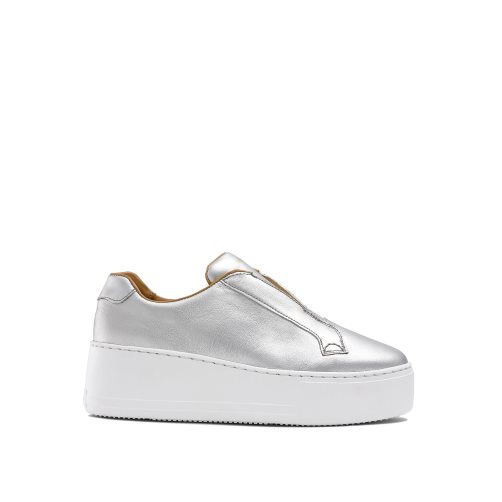 Russell And Bromley Park Up Flatform Laceless Platform Sko Dame Sølv | 246RBOMP