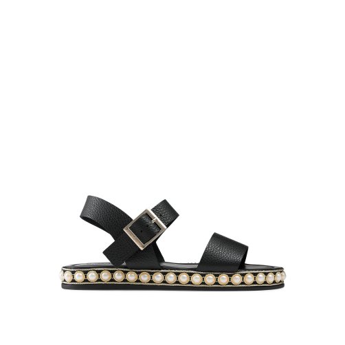 Russell And Bromley Pearljam Pearl Two Part Flate Sandaler Dame Svarte | 218LQDMP