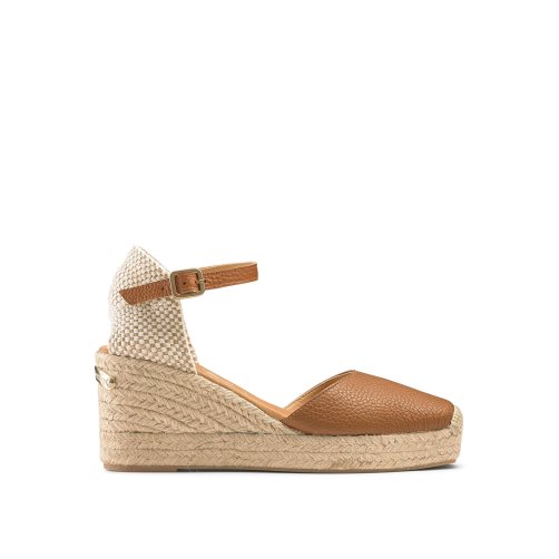 Russell And Bromley Pineapple Square Tå Espadrille Wedge Dame Brune | 389ZDXET