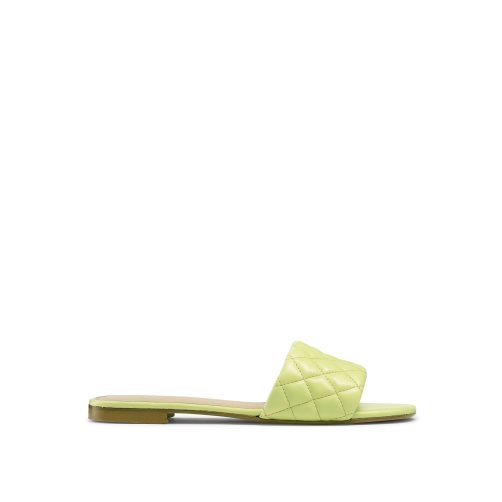 Russell And Bromley Quilted Flate Sandaler Dame Grønn | 620MPEVU