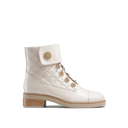 Russell And Bromley Ringaroses Quilted Blonder-up Ankelstøvletter Dame Hvite | 910SUTOR