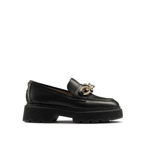 Russell And Bromley Ringo Heavy Ring Loafers Dame Svarte | 682XPHFZ