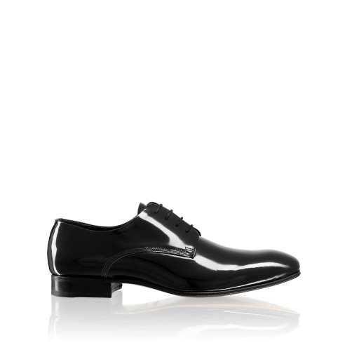 Russell And Bromley Sinatra Patent Derby Blonder-up Kjoler Sko Herre Svarte | 024EPVUF