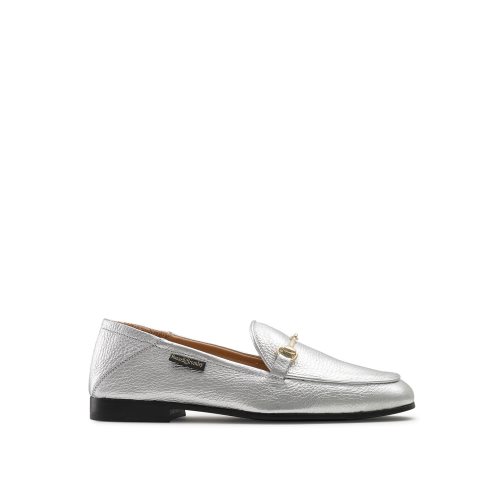 Russell And Bromley Snaffle Loafers Dame Sølv | 976JECHV