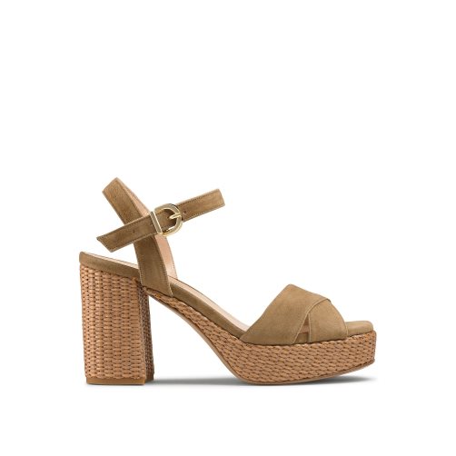 Russell And Bromley Topform Platform Sandaler med Hæl Dame Brune | 624QHUZP